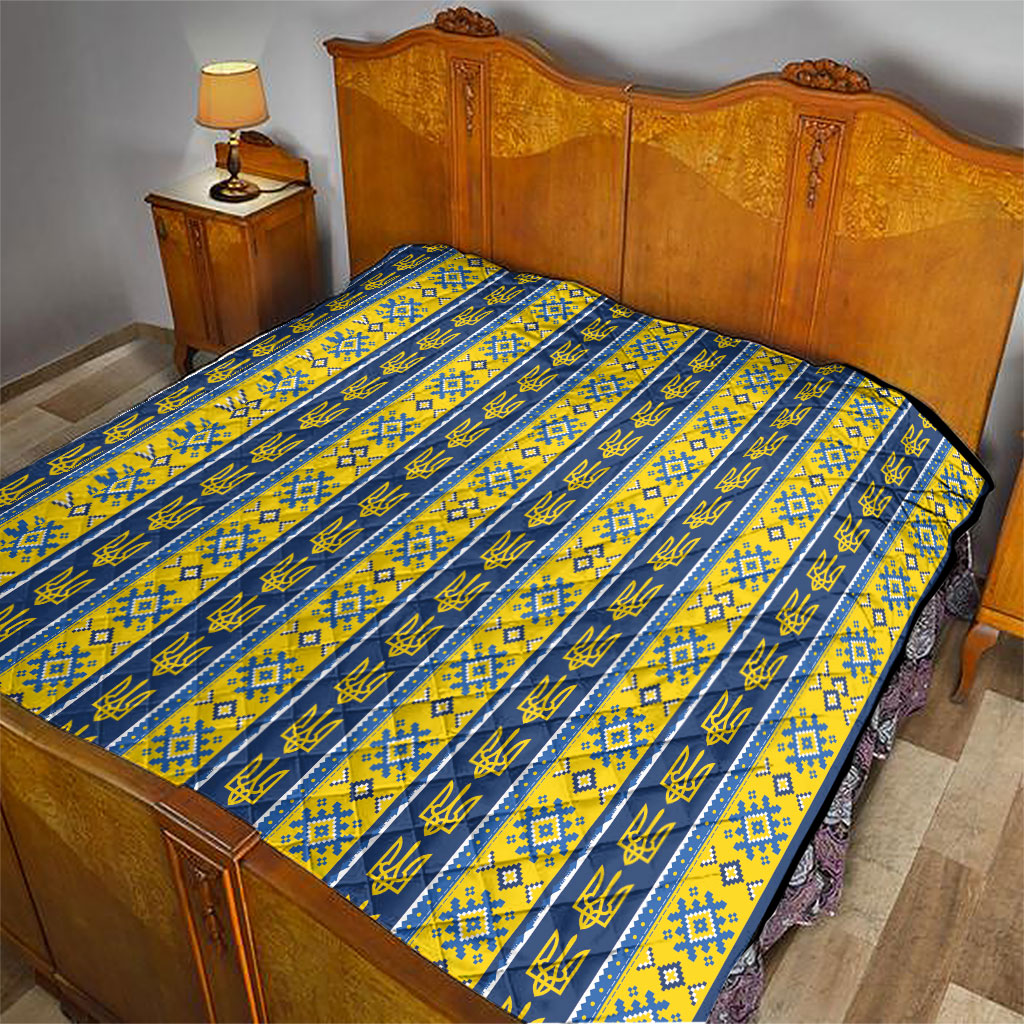 Ukraine Christmas Quilt Ukrainian Trident Pattern