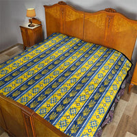 Ukraine Christmas Quilt Ukrainian Trident Pattern