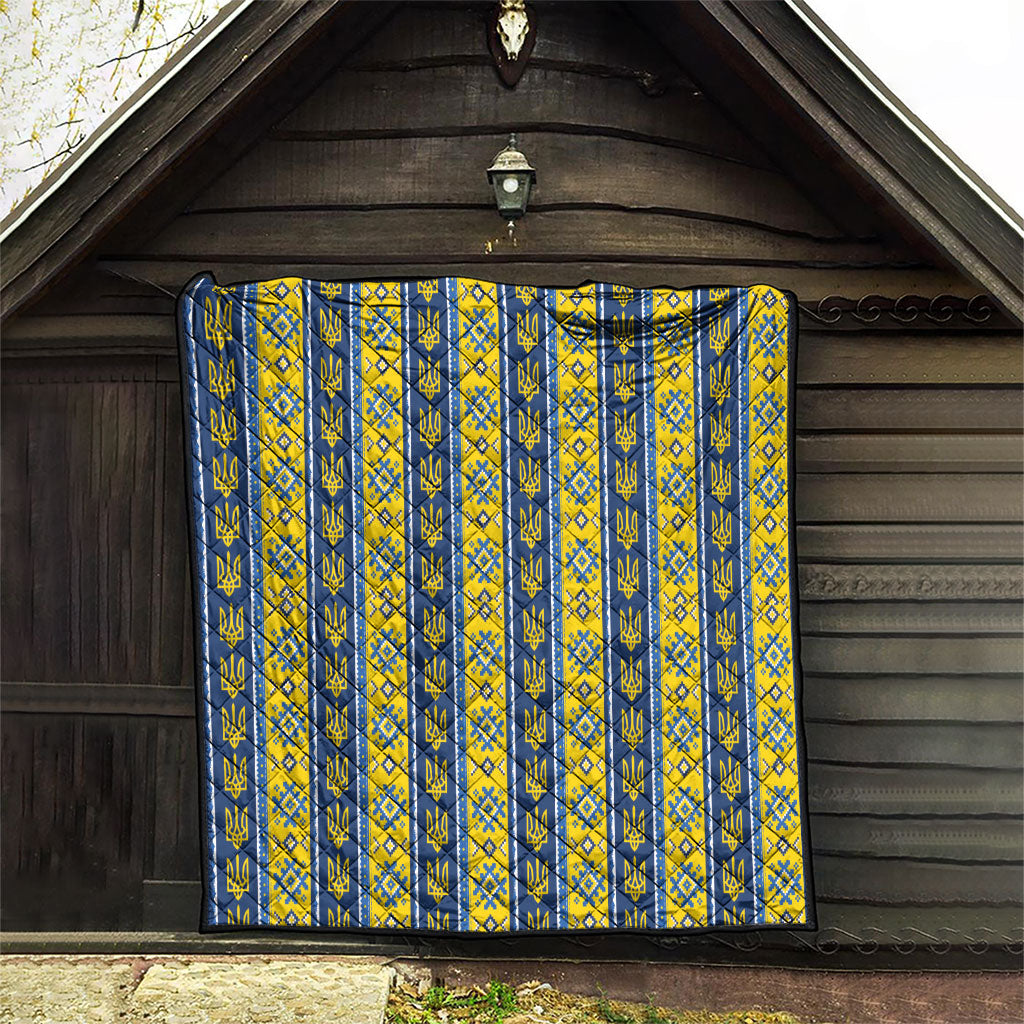 Ukraine Christmas Quilt Ukrainian Trident Pattern