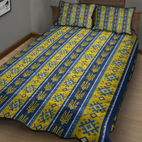 Ukraine Christmas Quilt Bed Set Ukrainian Trident Pattern