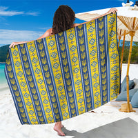 Ukraine Christmas Sarong Ukrainian Trident Pattern