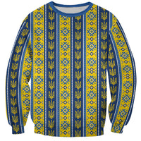 Ukraine Christmas Sweatshirt Ukrainian Trident Pattern