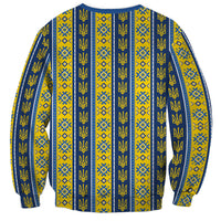 Ukraine Christmas Sweatshirt Ukrainian Trident Pattern