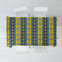 Ukraine Christmas Tablecloth Ukrainian Trident Pattern