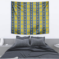 Ukraine Christmas Tapestry Ukrainian Trident Pattern