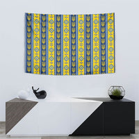 Ukraine Christmas Tapestry Ukrainian Trident Pattern