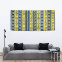 Ukraine Christmas Tapestry Ukrainian Trident Pattern