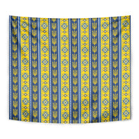 Ukraine Christmas Tapestry Ukrainian Trident Pattern