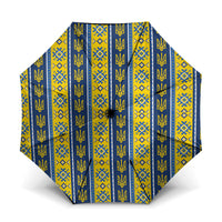 Ukraine Christmas Umbrella Ukrainian Trident Pattern