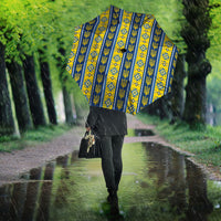 Ukraine Christmas Umbrella Ukrainian Trident Pattern