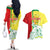 Senegal Independence Day Couples Matching Off The Shoulder Long Sleeve Dress and Hawaiian Shirt Un Peuple Un But Une Foi 64th Anniversary - Wonder Print Shop