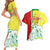 Senegal Independence Day Couples Matching Short Sleeve Bodycon Dress and Hawaiian Shirt Un Peuple Un But Une Foi 64th Anniversary - Wonder Print Shop