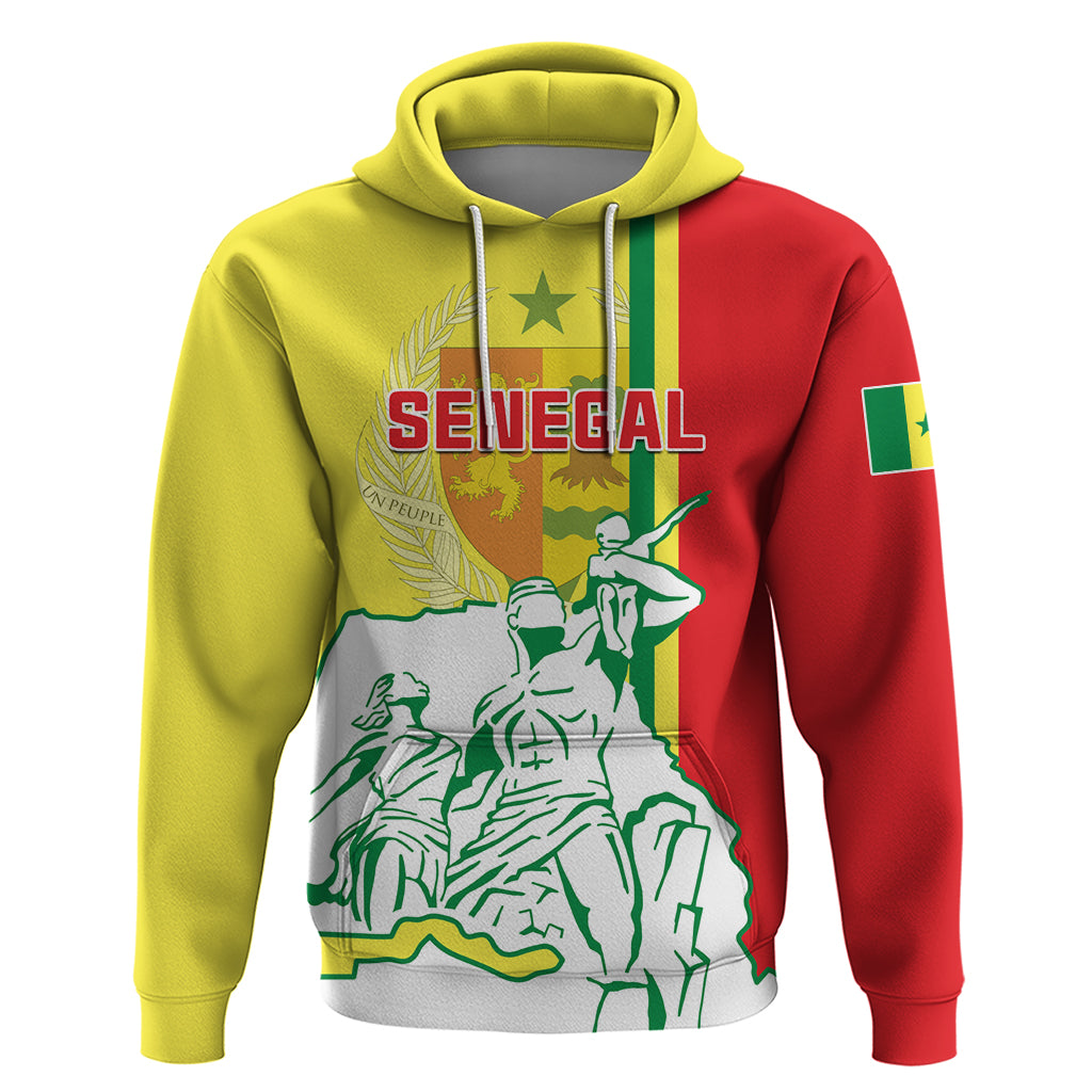 Senegal Independence Day Hoodie Un Peuple Un But Une Foi 64th Anniversary - Wonder Print Shop