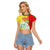 Senegal Independence Day Raglan Cropped T Shirt Un Peuple Un But Une Foi 64th Anniversary - Wonder Print Shop