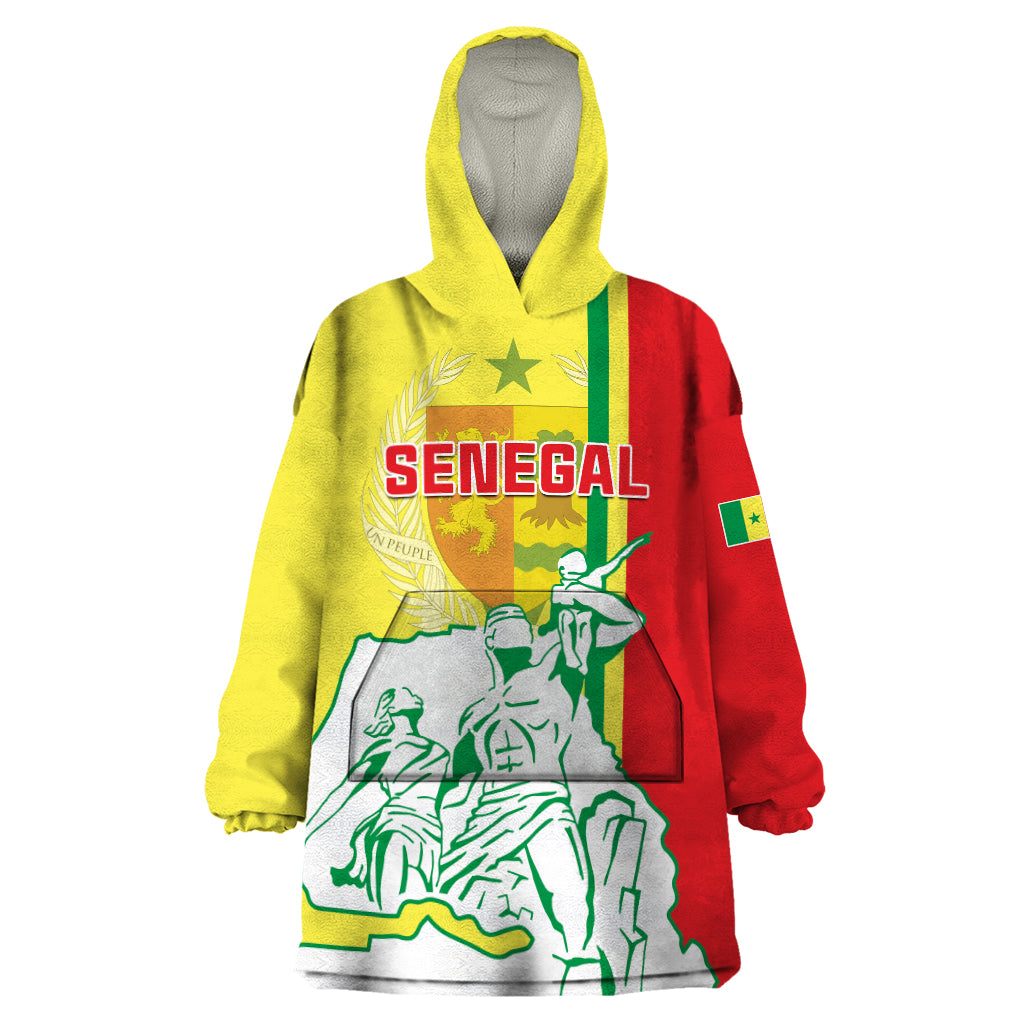 Senegal Independence Day Wearable Blanket Hoodie Un Peuple Un But Une Foi 64th Anniversary - Wonder Print Shop