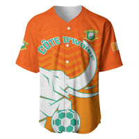Orange short-sleeve V-neck football jersey with crest, bird graphic, and soccer ball