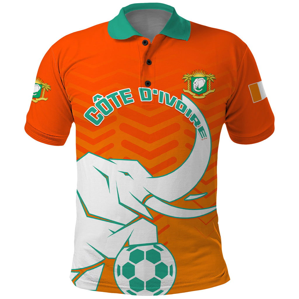 Ivory Coast Football Polo Shirt Go Les Elephants - Wonder Print Shop