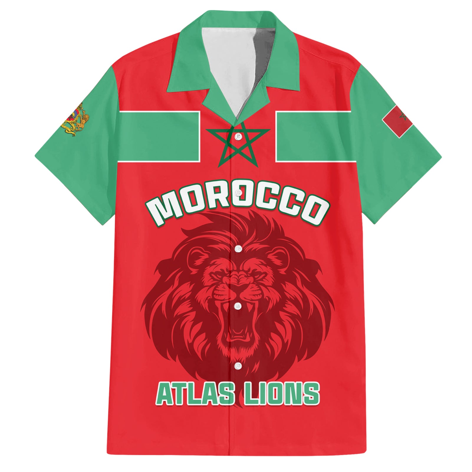 Morocco Football Hawaiian Shirt Go The Atlas Lions - Wonder Print Shop