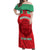 Morocco Football Off Shoulder Maxi Dress Go The Atlas Lions - Wonder Print Shop