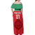 Morocco Football Off Shoulder Maxi Dress Go The Atlas Lions - Wonder Print Shop