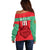 Morocco Football Off Shoulder Sweater Go The Atlas Lions - Wonder Print Shop