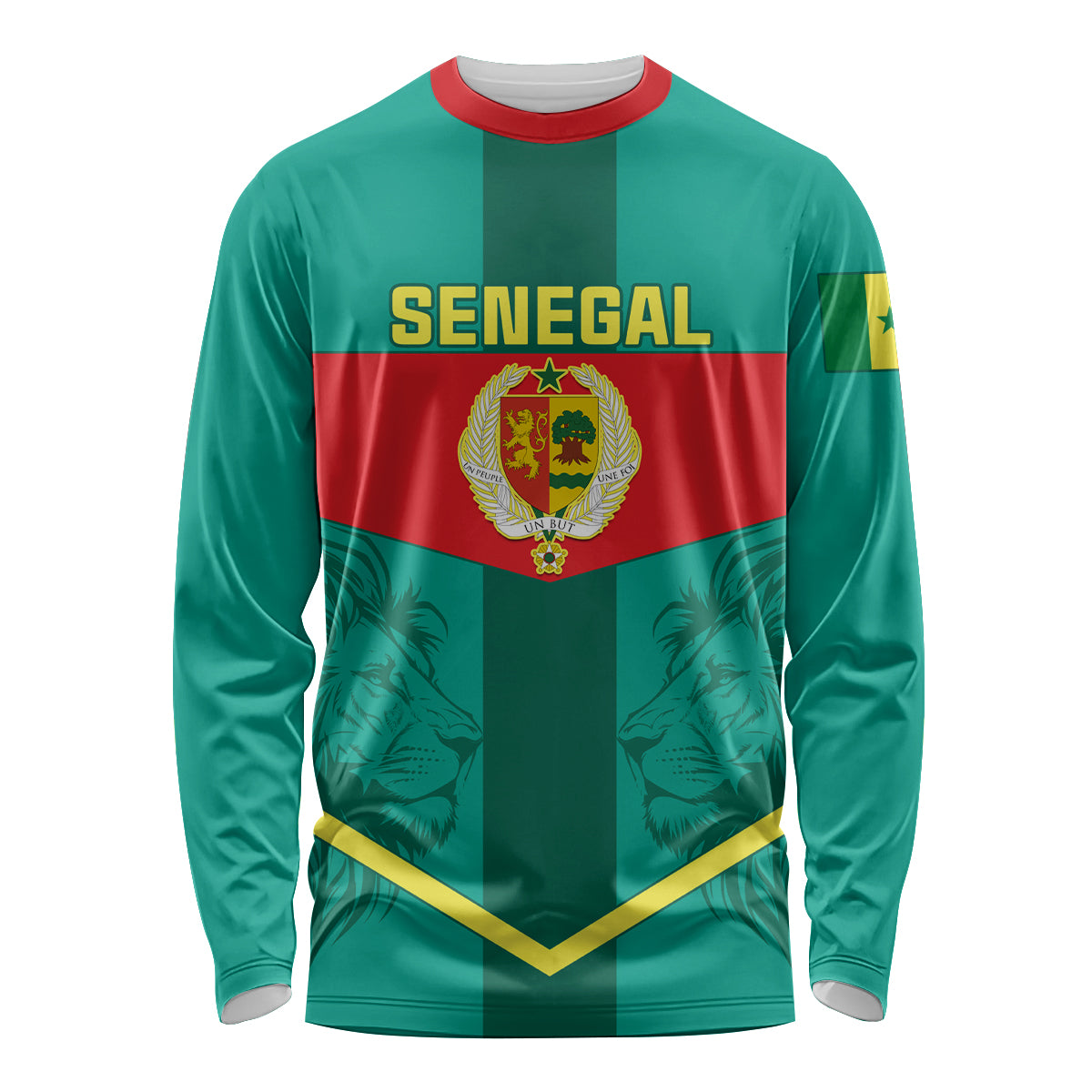 Senegal Football Long Sleeve Shirt Go Lions of Teranga - Wonder Print Shop