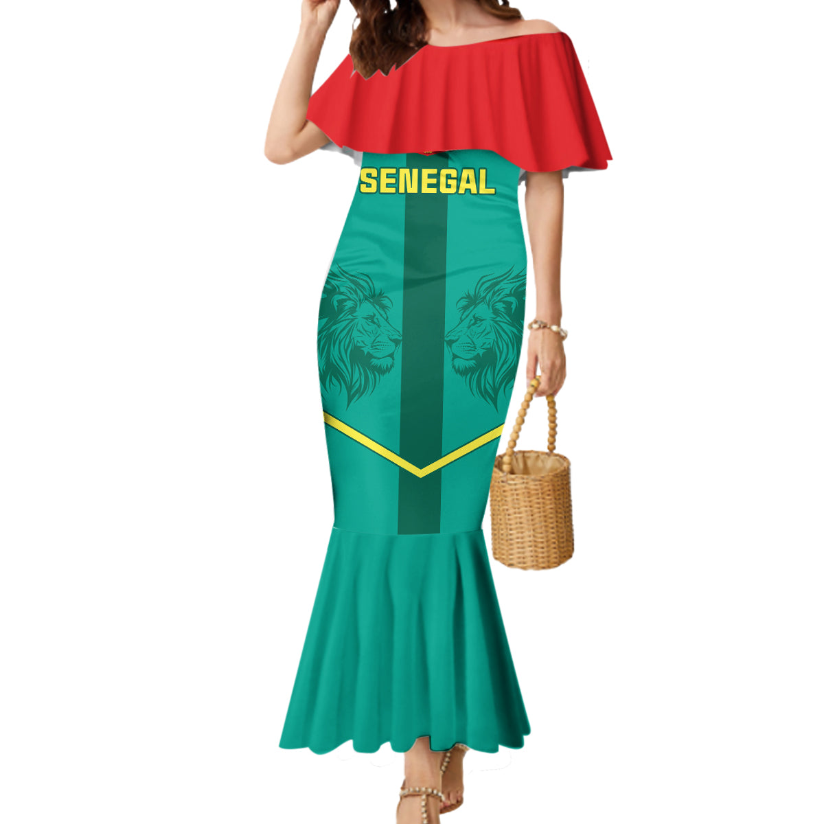 Senegal Football Mermaid Dress Go Lions of Teranga - Wonder Print Shop