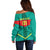 Senegal Football Off Shoulder Sweater Go Lions of Teranga - Wonder Print Shop