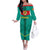 Senegal Football Off The Shoulder Long Sleeve Dress Go Lions of Teranga - Wonder Print Shop