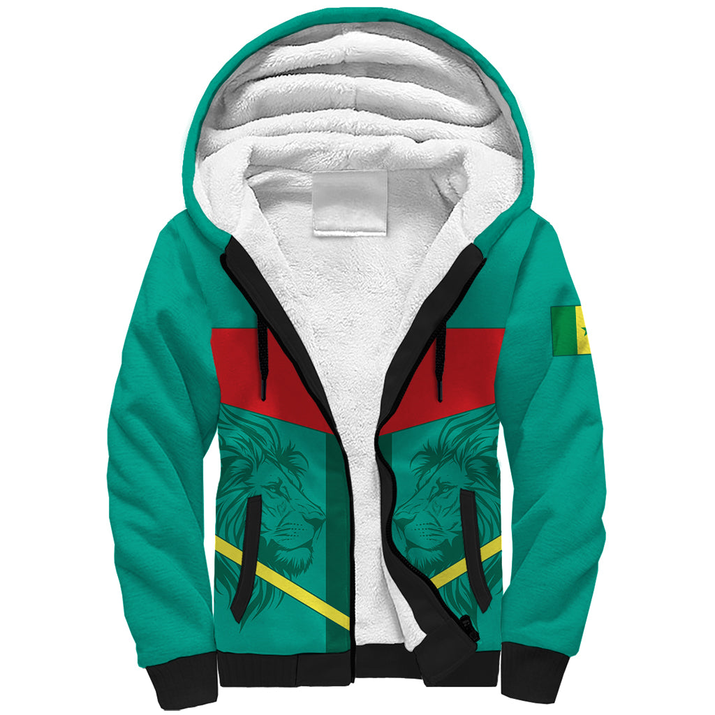 Senegal Football Sherpa Hoodie Go Lions of Teranga - Wonder Print Shop