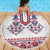 Panama Pollera Traditional Pattern Beach Blanket