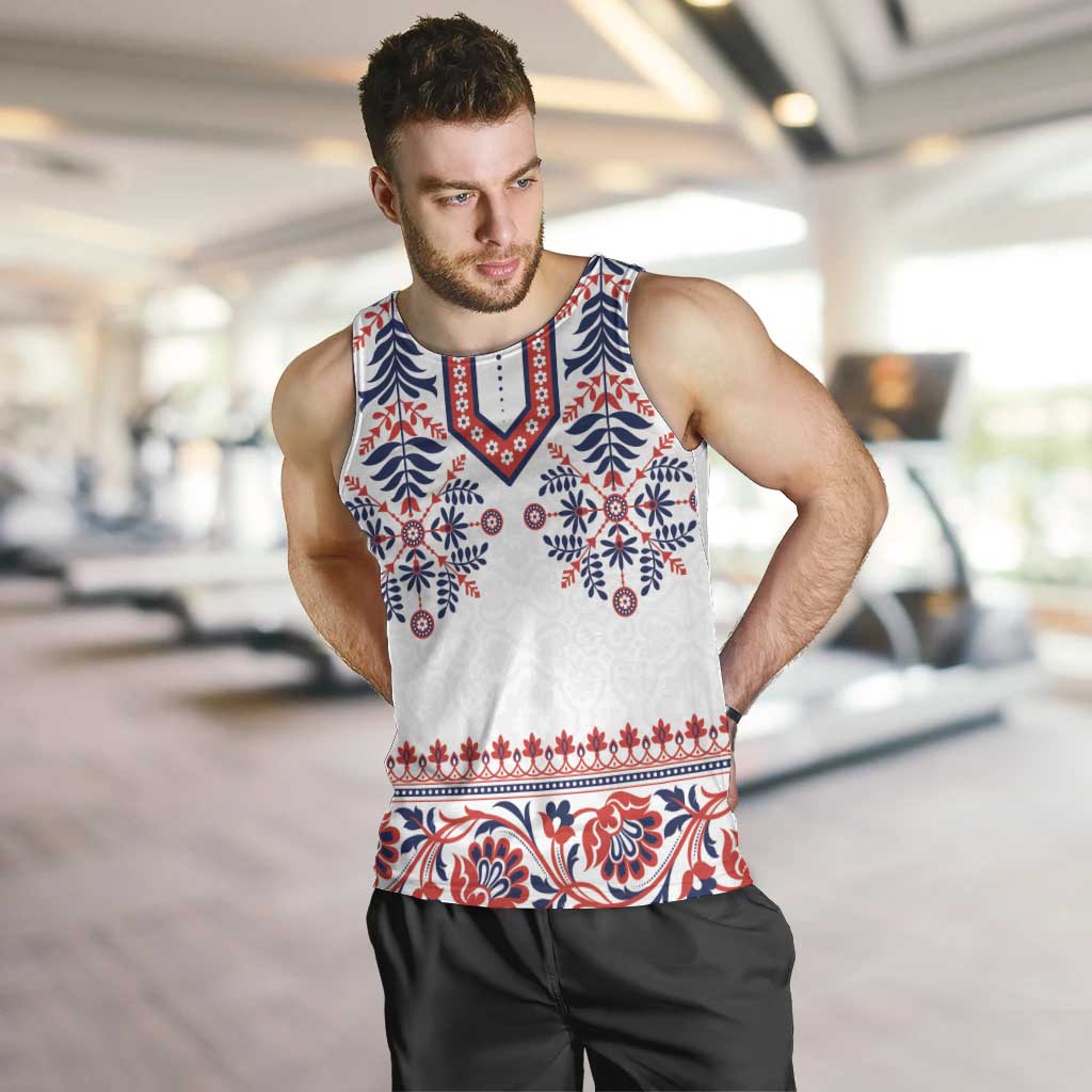 Panama Pollera Traditional Pattern Men Tank Top