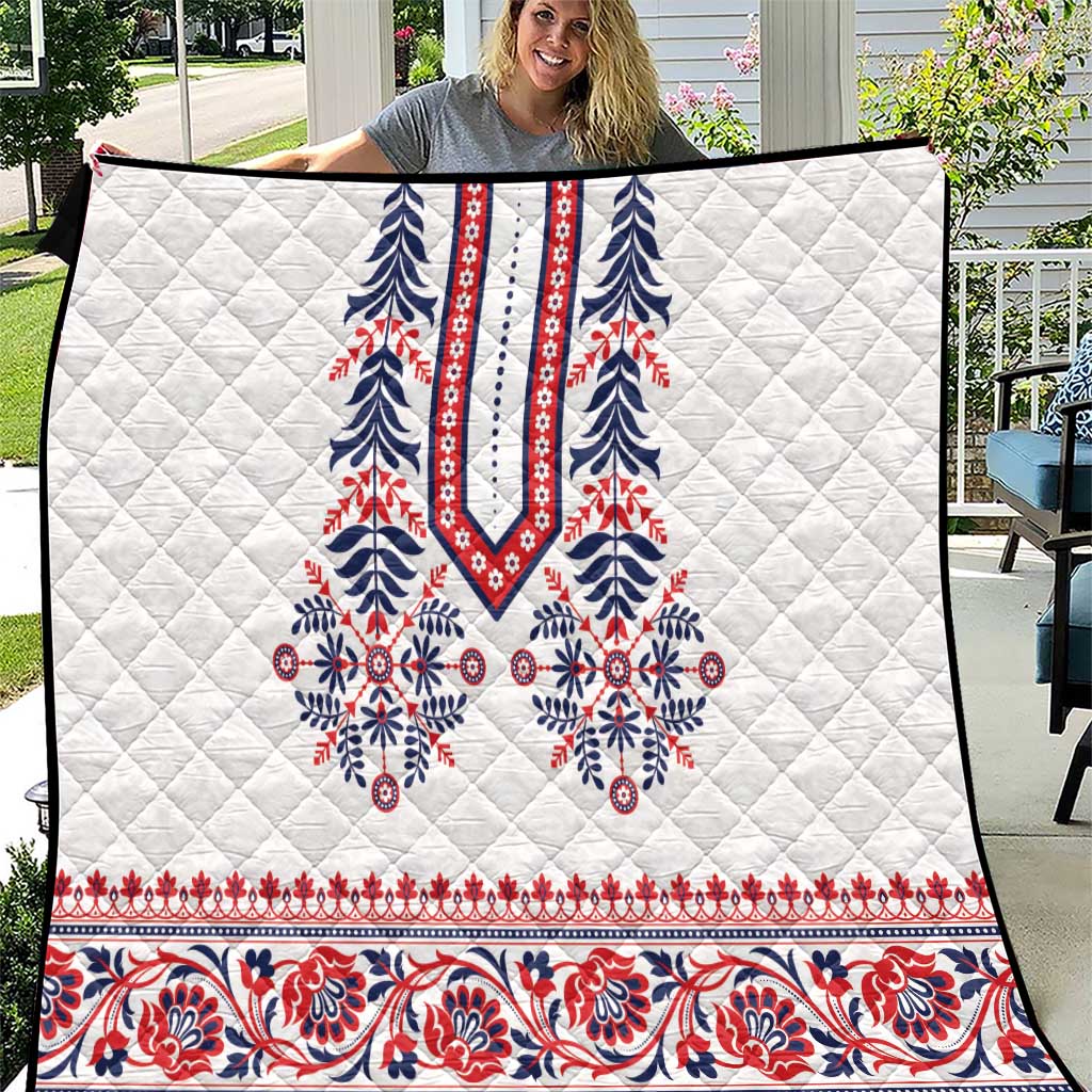 Panama Pollera Traditional Pattern Quilt