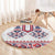 Panama Pollera Traditional Pattern Round Carpet