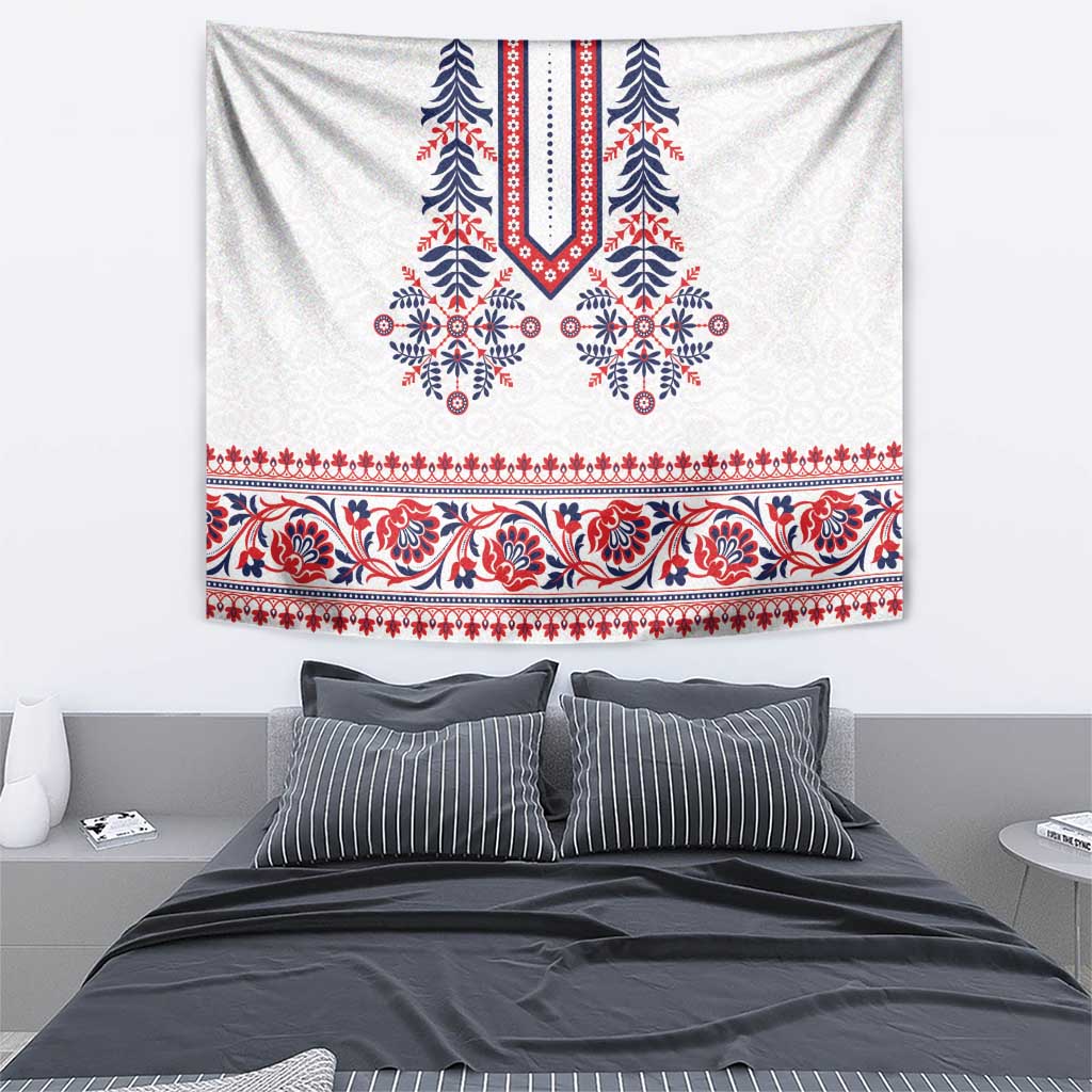 Panama Pollera Traditional Pattern Tapestry