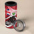 Personalized Canada Ontario Province 4 in 1 Can Cooler Tumbler Black Bear Flag Stylized