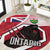 Canada Ontario Province Round Carpet Black Bear Flag Stylized