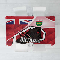 Canada Ontario Province Tablecloth Black Bear Flag Stylized