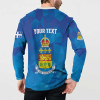 Personalized Canada Quebec Province Button Sweatshirt Je Me Souviens