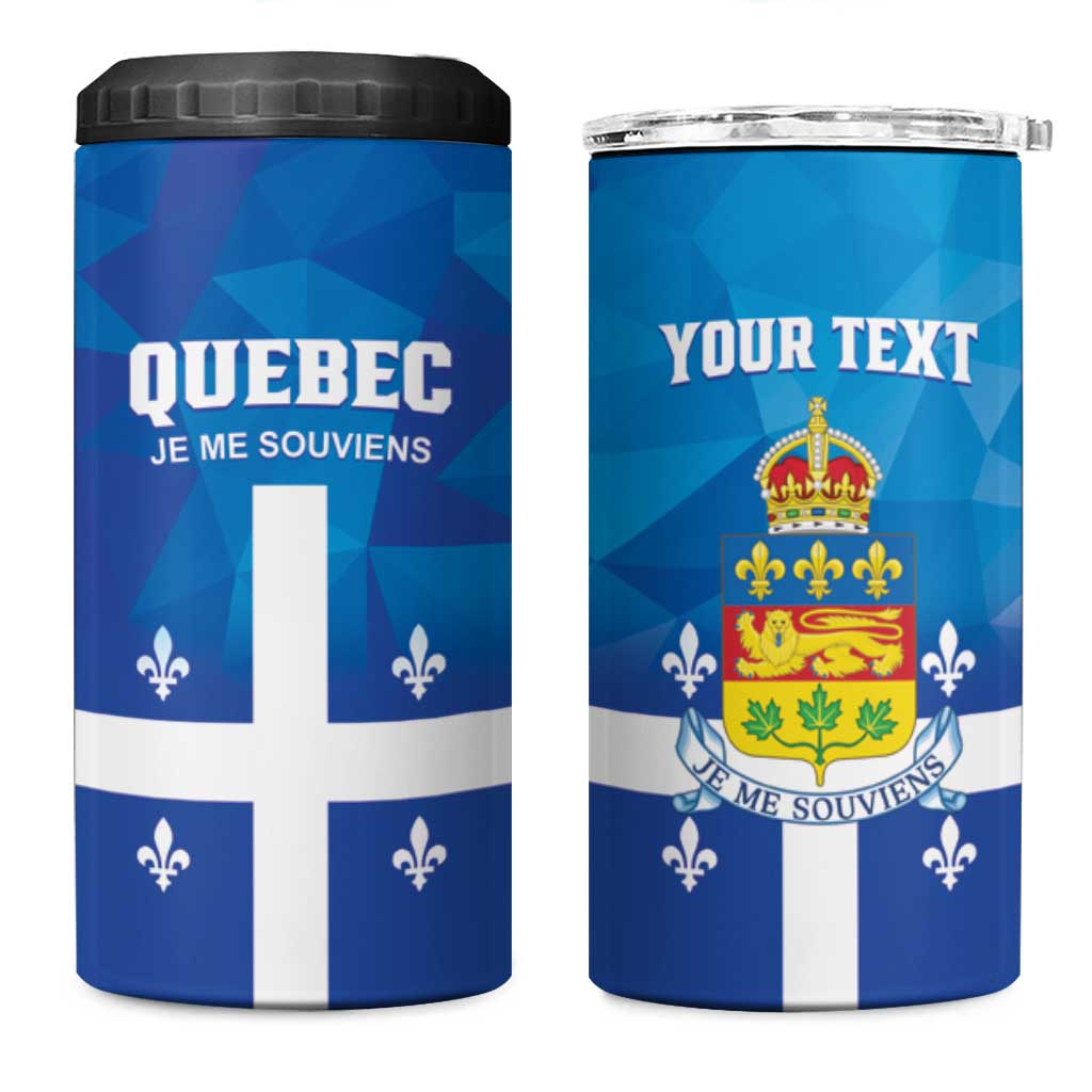 Personalized Canada Quebec Province 4 in 1 Can Cooler Tumbler Je Me Souviens