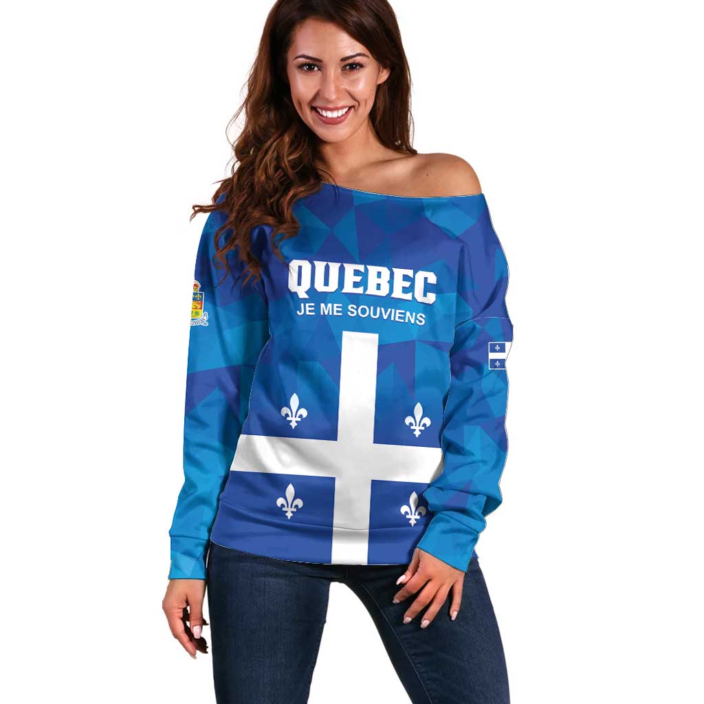 Personalized Canada Quebec Province Off Shoulder Sweater Je Me Souviens