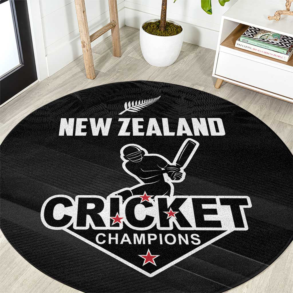 New Zealand Cricket Round Carpet Aotearoa Black Cap Come On