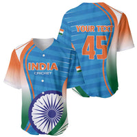 Custom India Cricket Baseball Jersey Men in Blue Champions 2025