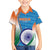 Custom India Cricket Family Matching Off Shoulder Maxi Dress and Hawaiian Shirt Men in Blue Champions 2025
