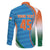 Custom India Cricket Family Matching Tank Maxi Dress and Hawaiian Shirt Men in Blue Champions 2025