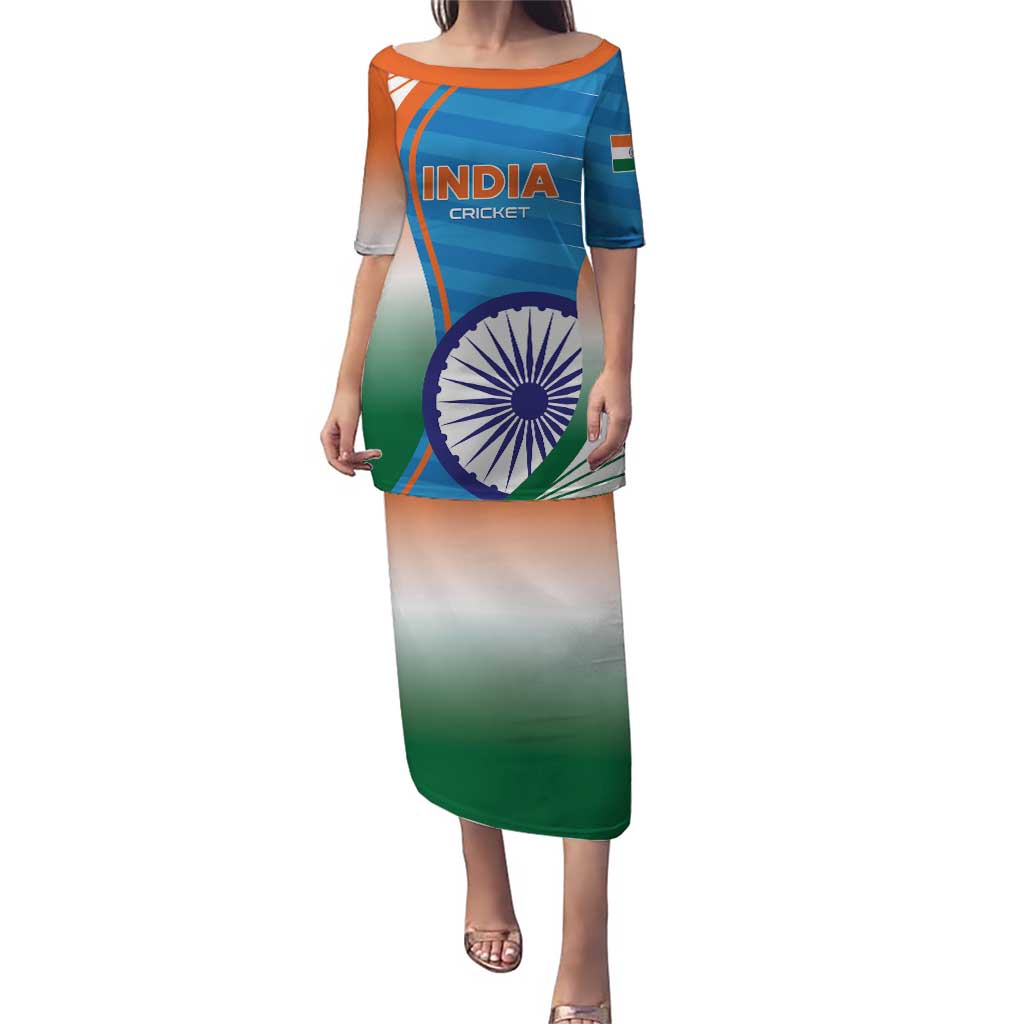 Custom India Cricket Puletasi Men in Blue Champions 2025