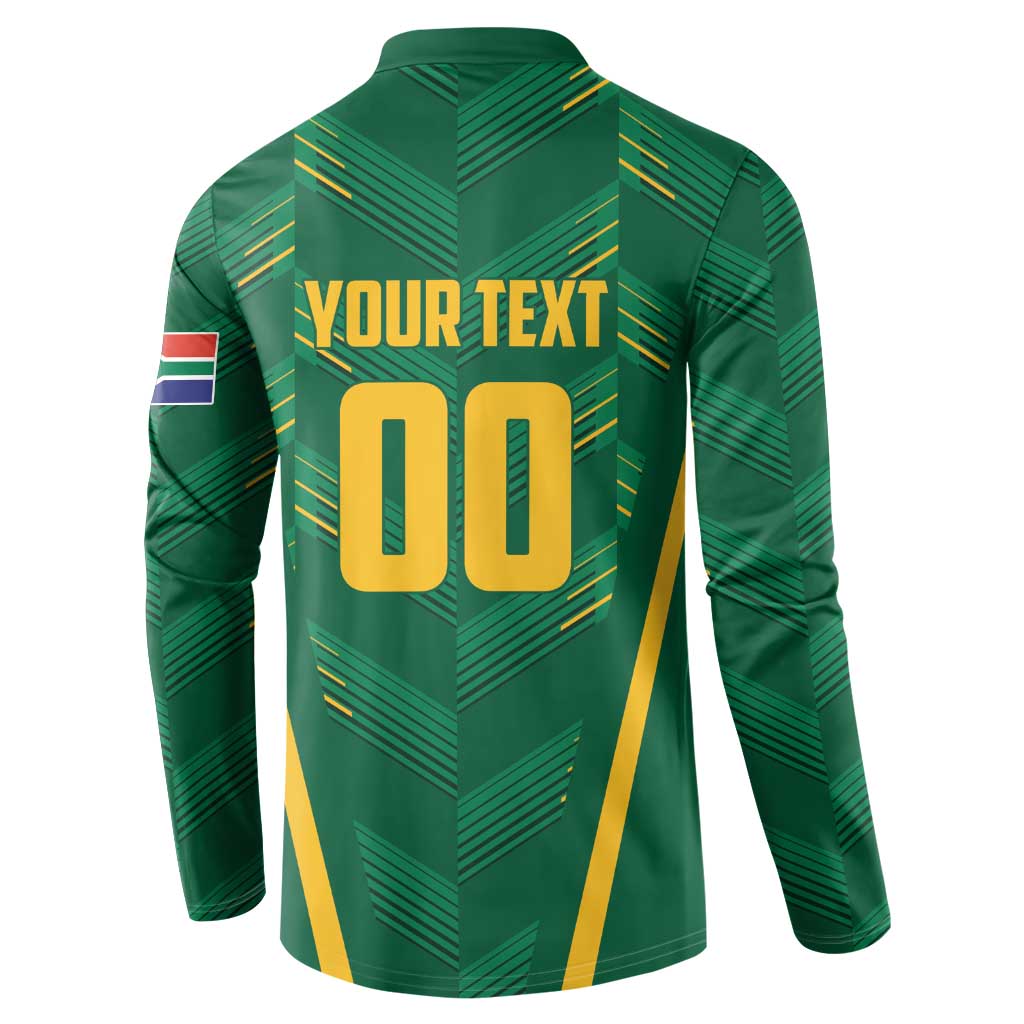Green cricket button sweatshirt with back YOUR TEXT and large 00 number