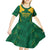 Custom South Africa Cricket Kid Short Sleeve Dress SA Protea Woza Nawe