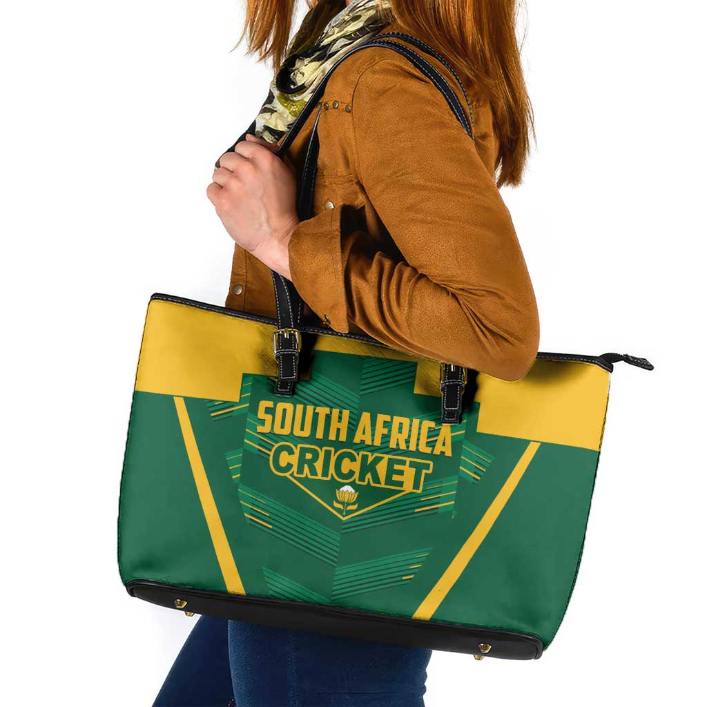 South Africa Cricket Leather Tote Bag SA Protea Woza Nawe