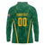 Custom South Africa Cricket Long Sleeve Polo Shirt SA Protea Woza Nawe